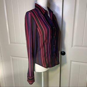 NWOT Striped NY & Co sheer blouse (0071)